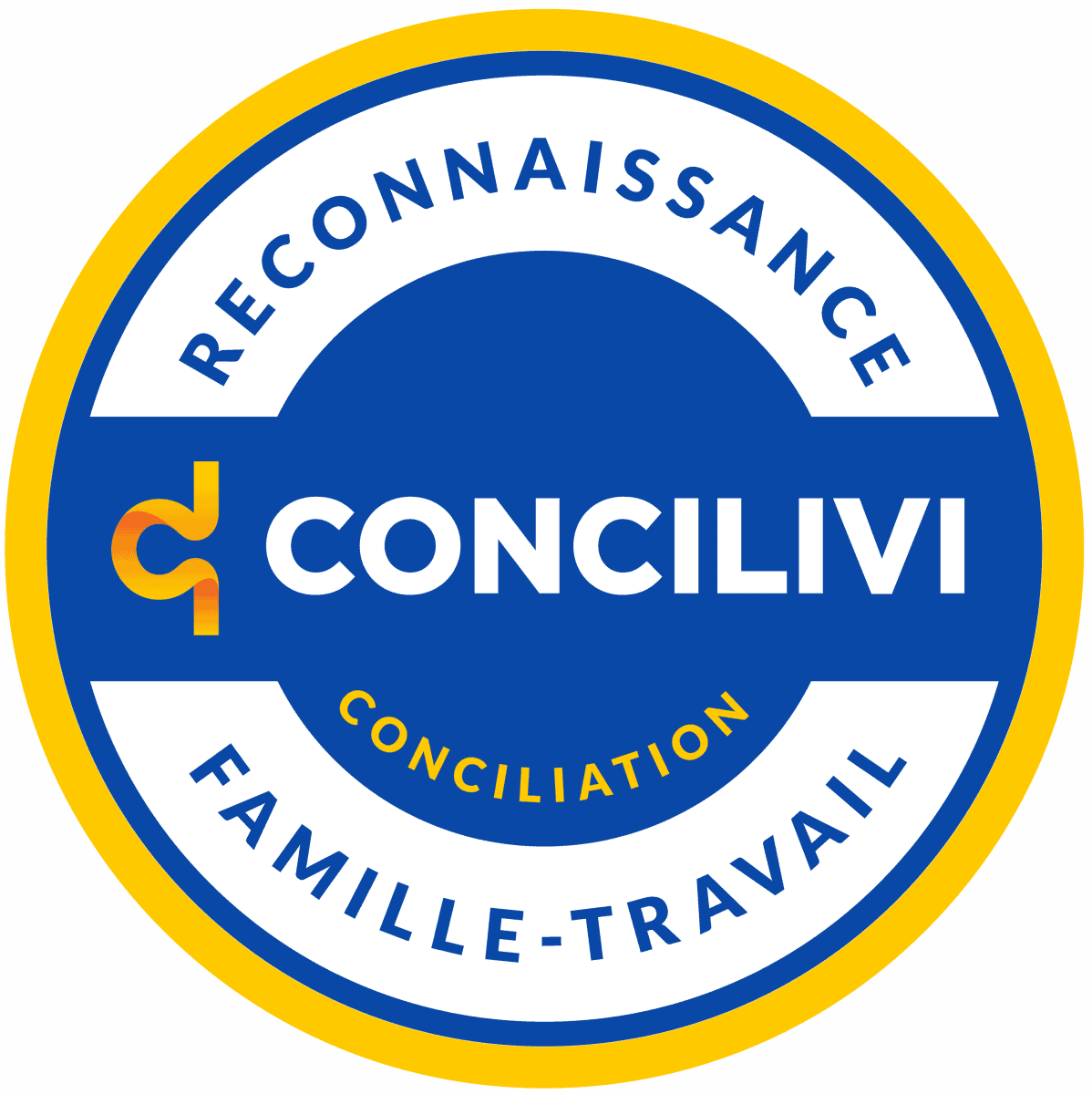 Badge Concilivi: reconnaissance de la conciliation famille-travail.